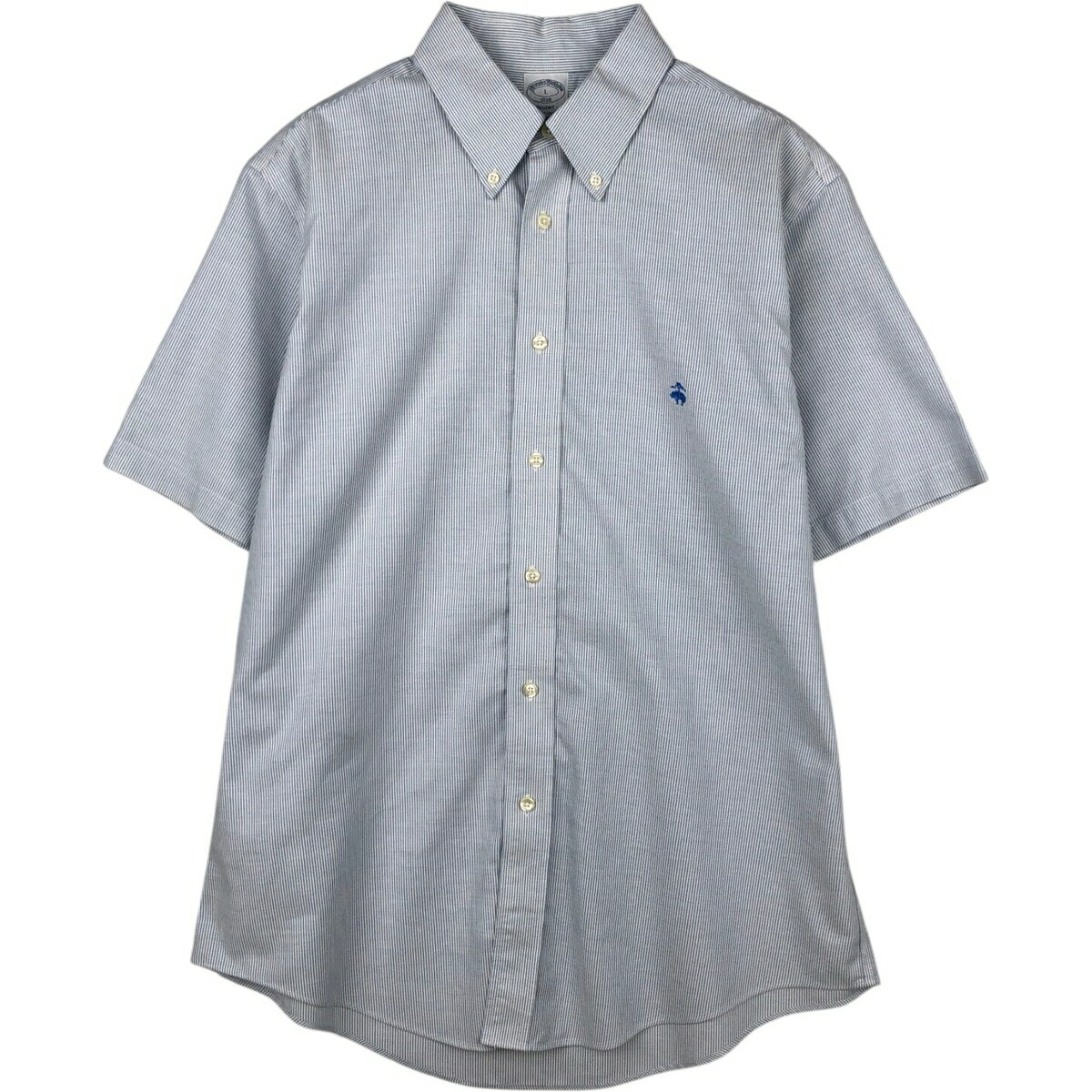 Rakuten - 古着 ブルックスブラザーズ Brooks Brothers 1818 半袖 ボタンダウン ストライプシャツ メンズL相当 /eaa623272 【中古】 【260605】 ブルー系 春夏