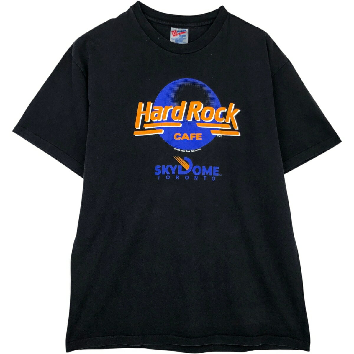 Rakuten - 古着 80'S ヘインズ Hanes HARD ROCK CAFE ハードロックカフェ アドバタイジングTシャツ メンズL相当 ヴィンテージ /eaa623334 【中古】 【260608】