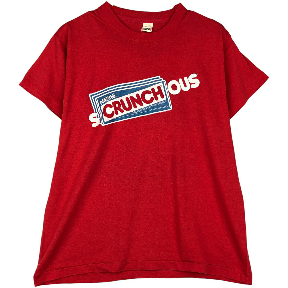 古着 80~90'S スクリーンスターズ SCREEN STARS NESTLE ネスレ CRUNCH クランチ アドバタイジングTシャツ USA製 メンズL相当 ヴィンテージ /eaa623352 【中古】 【260603】