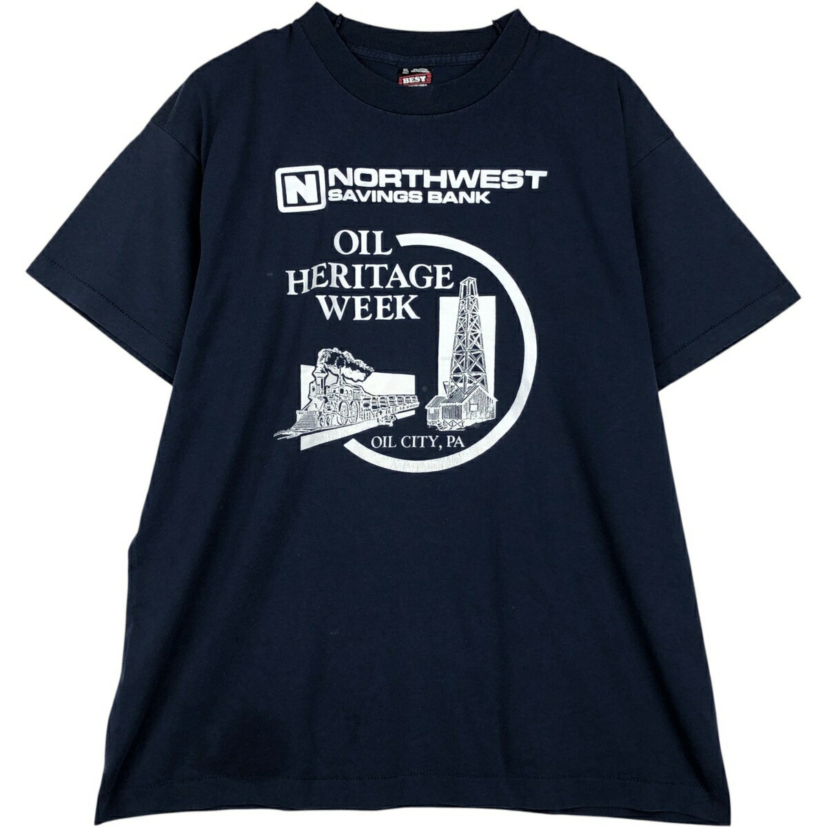 古着 90'S フルーツオブザルーム FRUIT OF THE LOOM BEST NORTHWEST SAVINGS BANK アドバタイジングTシャツ USA製 メンズXL相当 ヴィンテージ /eaa623357  