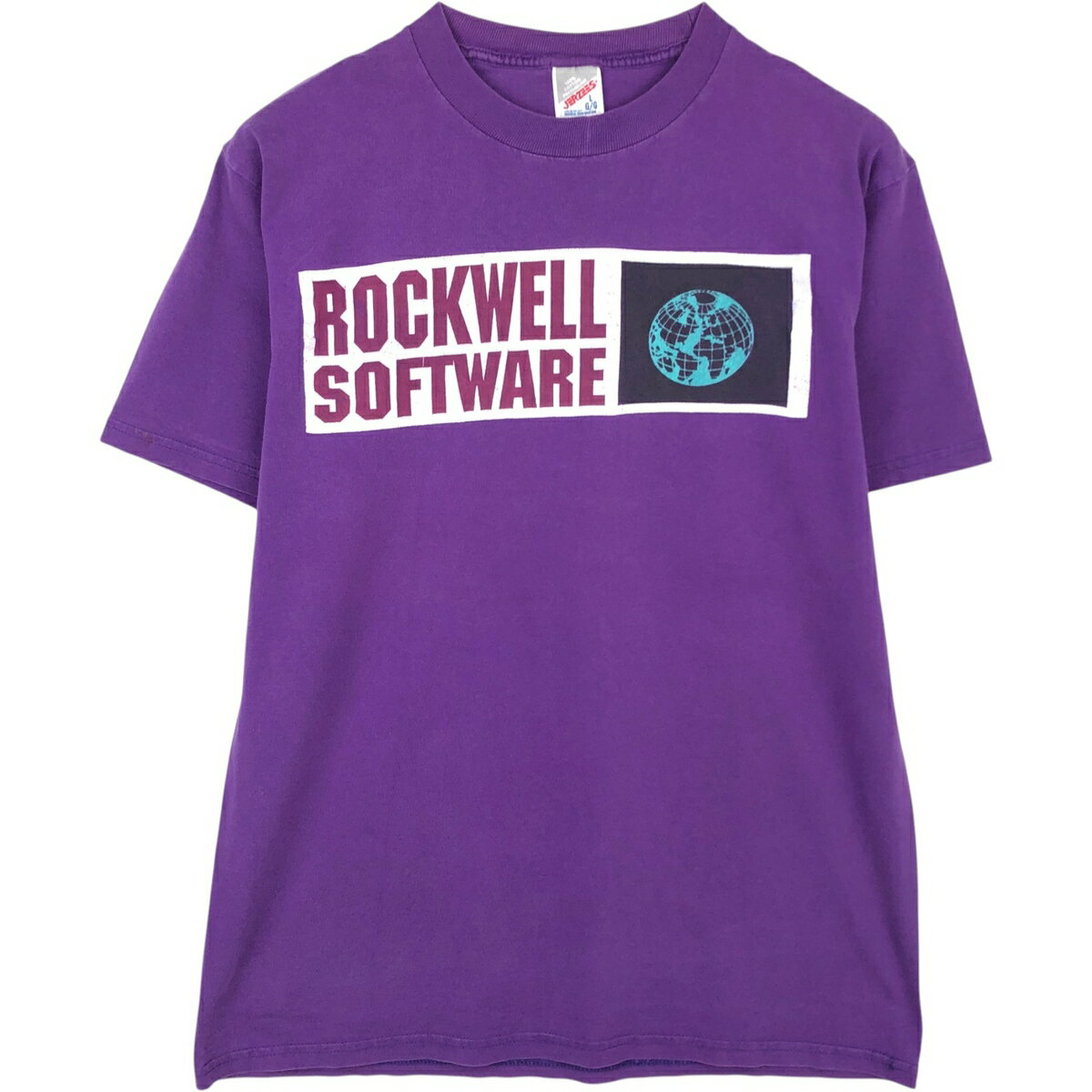 古着 80~90'S ジャージーズ Jerzees ROCKWELL SOFTWARE アドバタイジングTシャツ メンズL相当 ヴィンテージ /eaa623366  