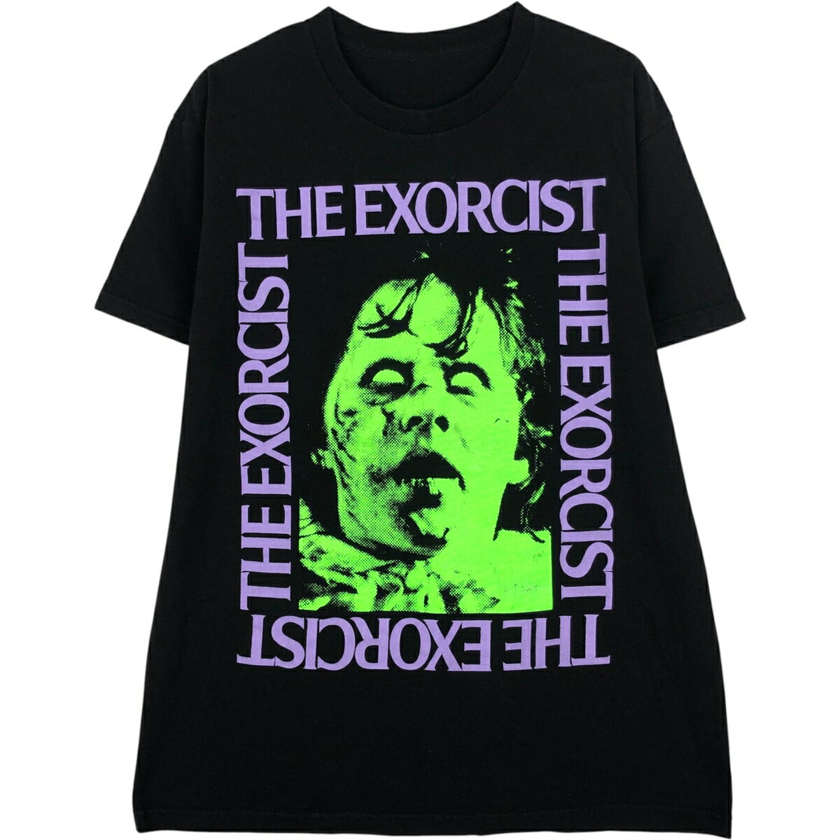 古着 THE EXORCIST エクソシスト 映画 ムービーTシャツ メンズM相当 /eaa623395   ブラック系 春夏秋