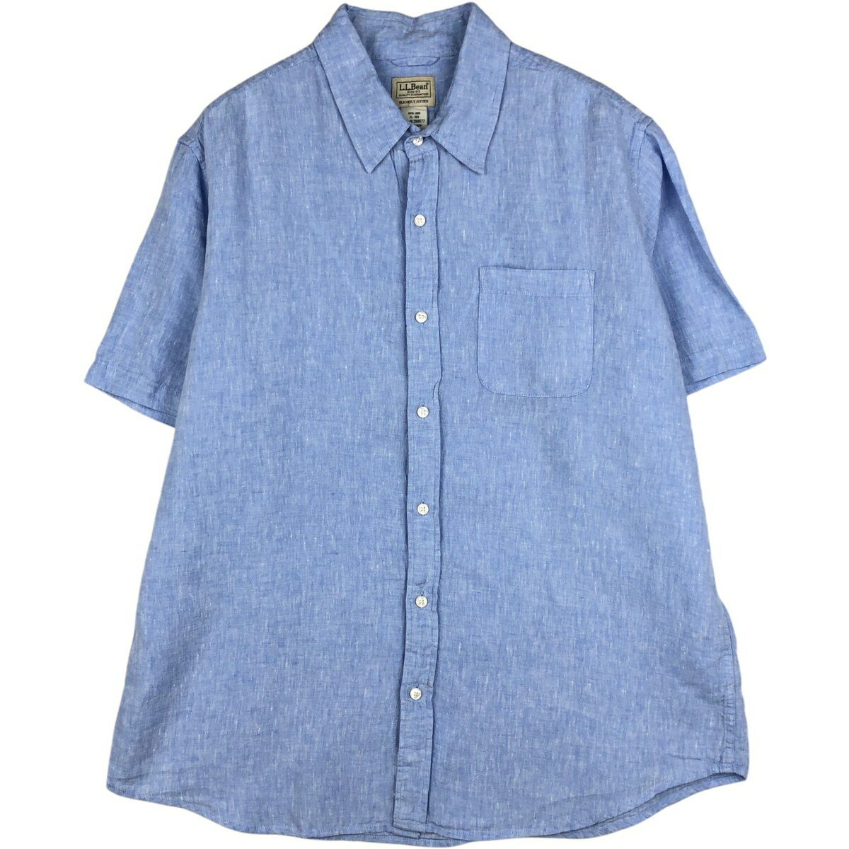 乐天商城 - 古着 90'S エルエルビーン L.L.Bean 半袖 リネンシャツ メンズXL相当 ヴィンテージ /eaa623524 【中古】 【260603】