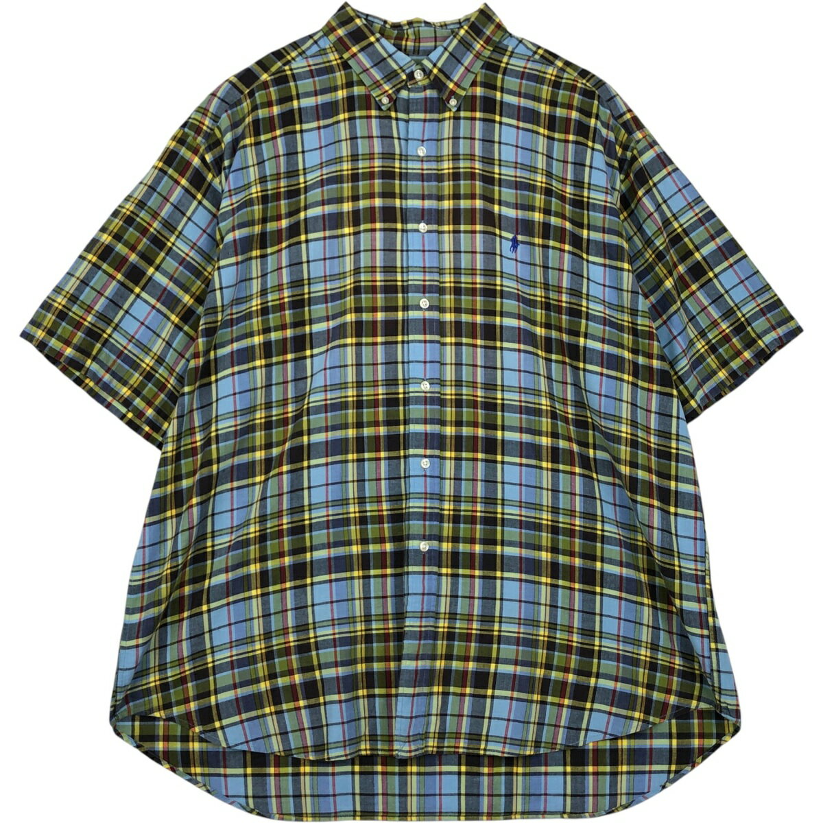 Rakuten - 古着 ラルフローレン Ralph Lauren BLAKE タータンチェック 半袖 ボタンダウン チェックシャツ メンズXXL相当 /eaa623604 【中古】 【260603】
