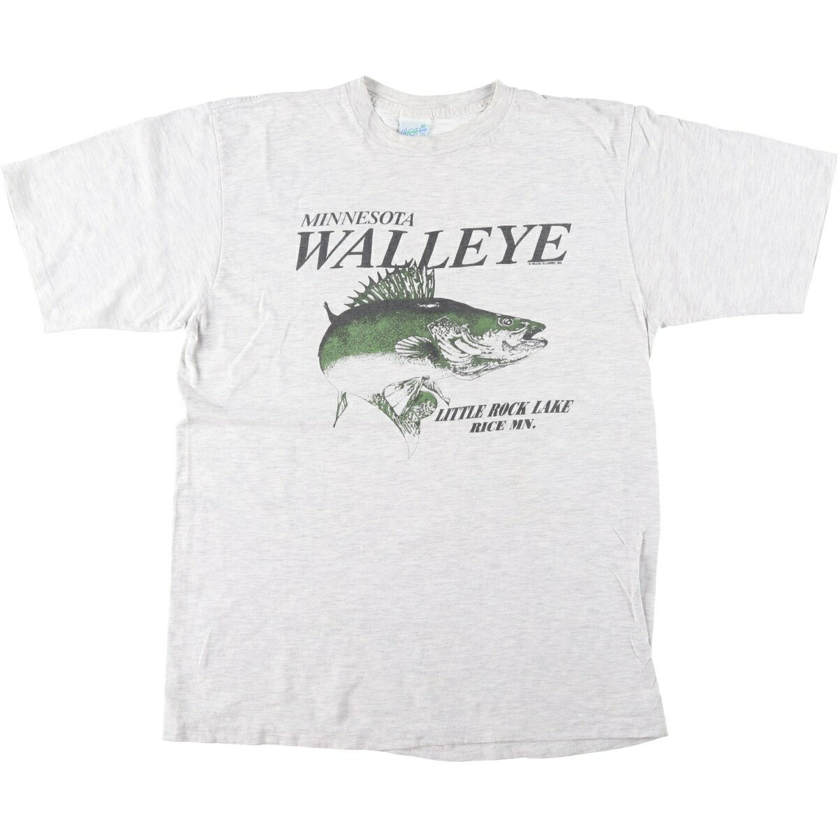 樂天商城 - 古着 90'S アロレ Alore 魚柄 アニマルTシャツ USA製 メンズXL相当 ヴィンテージ /eaa623676 【中古】 【260605】 グレー系 春夏秋