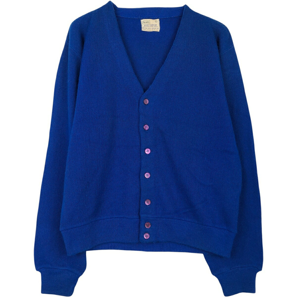 乐天商城 - 古着 60~70'S シアーズ Sears SPORTSWEAR アクリルニットカーディガン メンズL相当 ヴィンテージ /eaa623810 【中古】 【260607】