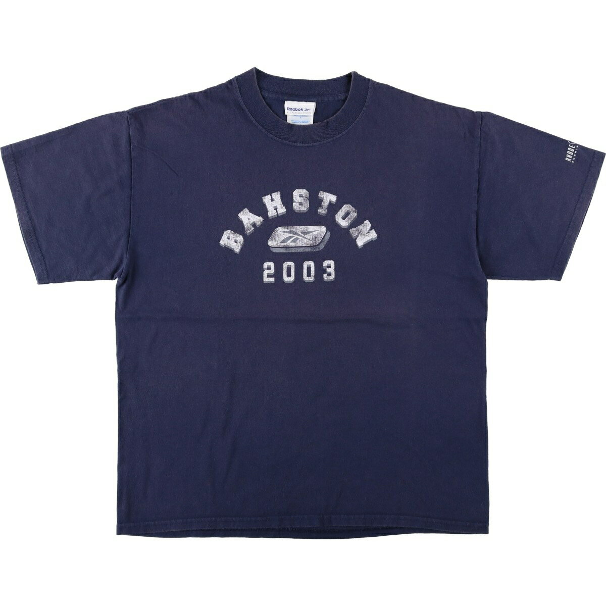 乐天商城 - 古着 00'S リーボック Reebok スポーツプリントTシャツ メンズL相当 /eaa623822 【中古】 【260605】 ネイビー系 春夏秋