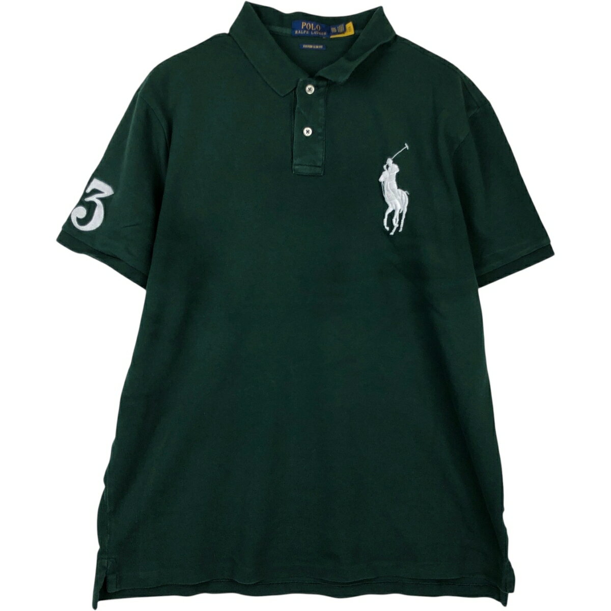 乐天商城 - 古着 ラルフローレン Ralph Lauren POLO RALPH LAUREN CUSTOM SLIM FIT ビッグポニー 半袖 ポロシャツ メンズXXL相当 /eaa623986 【中古】 【260609】