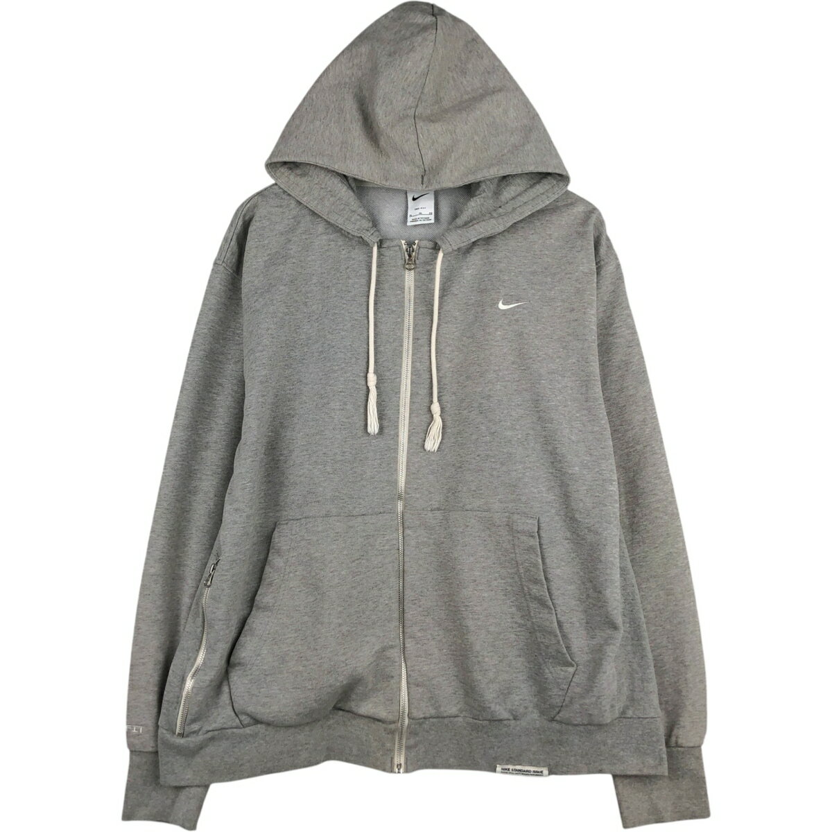 樂天商城 - 古着 ナイキ NIKE STANDARD ISSUE DRI-FIT スウェットフルジップパーカー メンズXL相当 /eaa624214 【中古】 【260309】 グレー系 春夏秋冬
