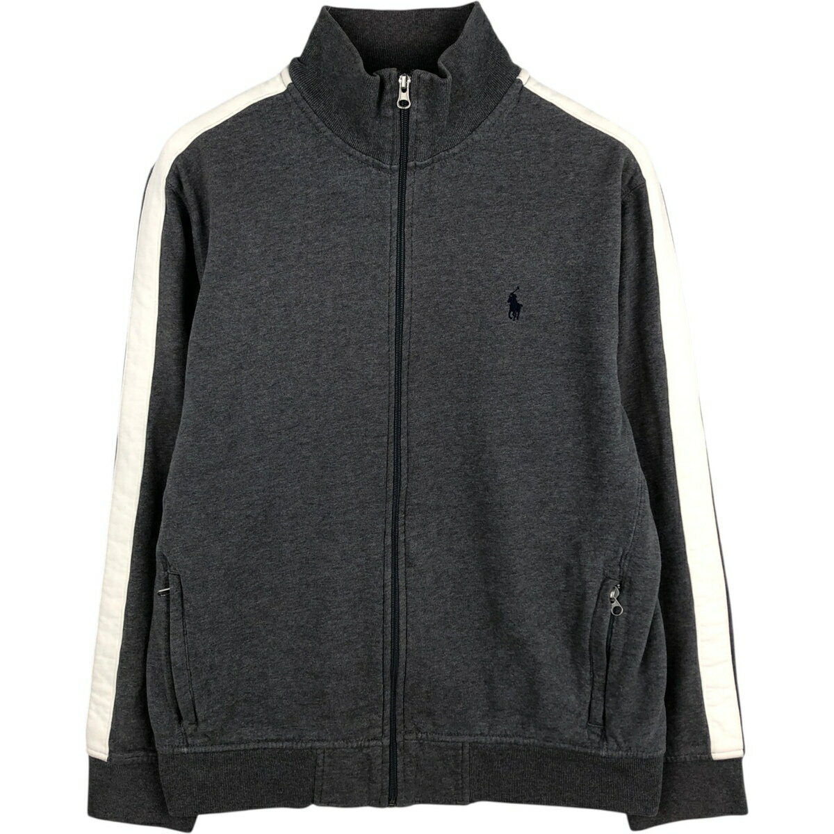乐天商城 - 古着 ラルフローレン Ralph Lauren POLO by Ralph Lauren フルジップスウェットシャツ トレーナー メンズL相当 /eaa624268 【中古】 【260308】 グレー系 春夏秋冬