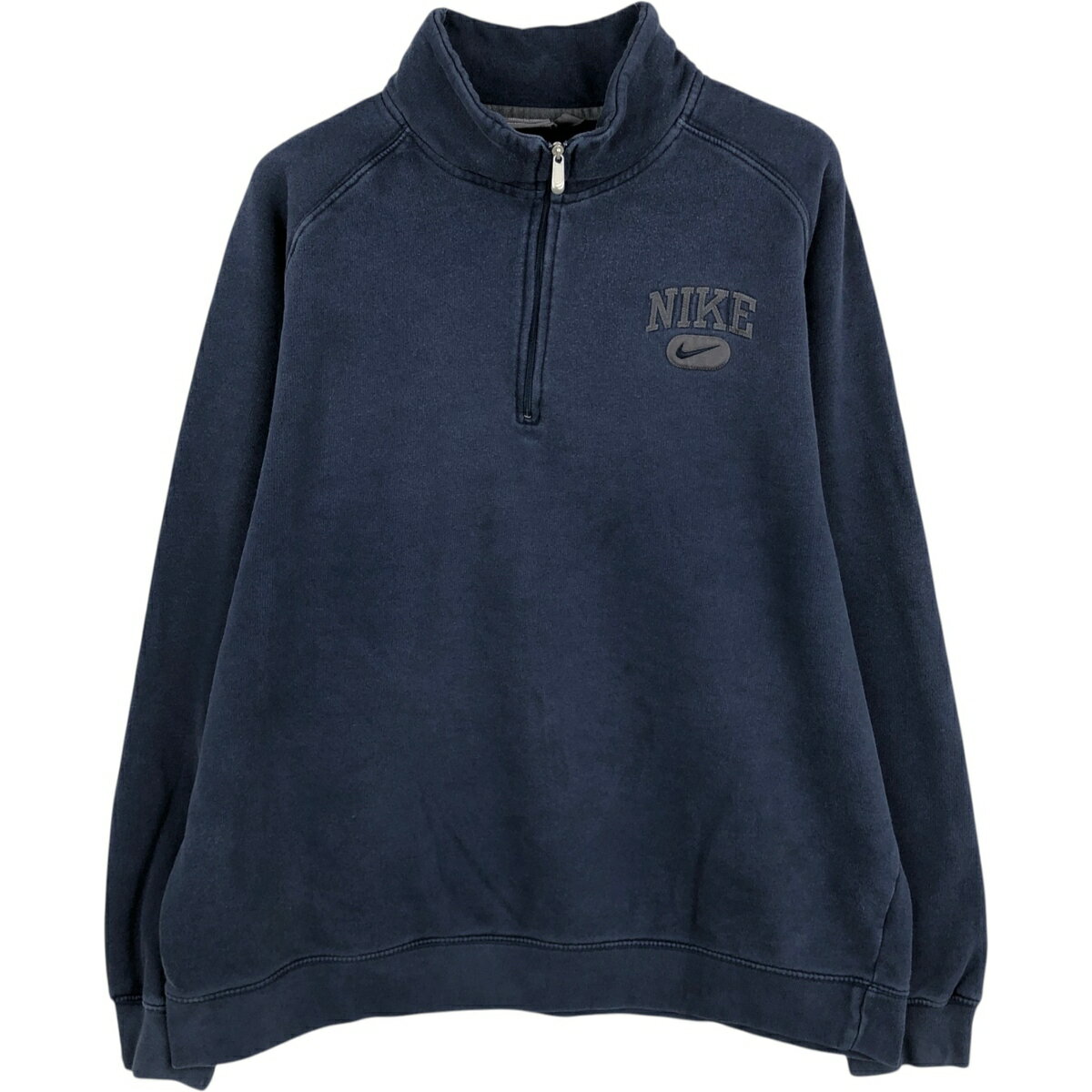 樂天商城 - 古着 00'S ナイキ NIKE ハーフジップスウェットシャツ トレーナー メンズXL相当 /eaa624364 【中古】 【260307】 ネイビー系 春夏秋冬