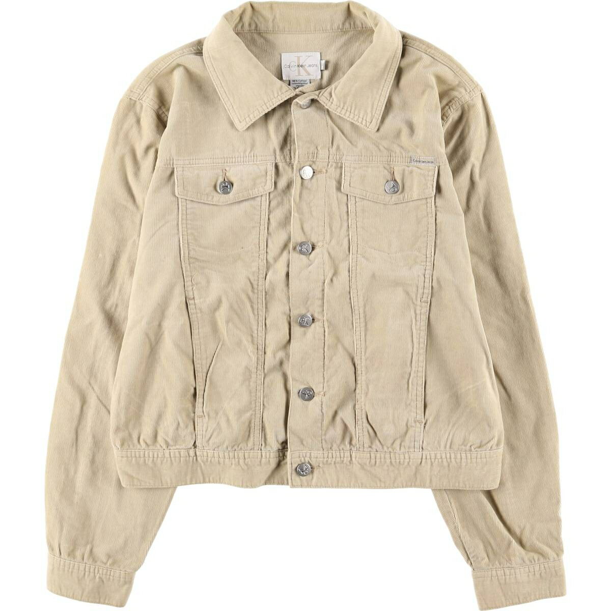 乐天商城 - 古着 90~00'S カルバンクライン Calvin klein JEANS コーデュロイジャケット メンズL相当 ヴィンテージ /eaa624409 【中古】 【260312】 【GR-NV】 ベージュ系 春秋冬