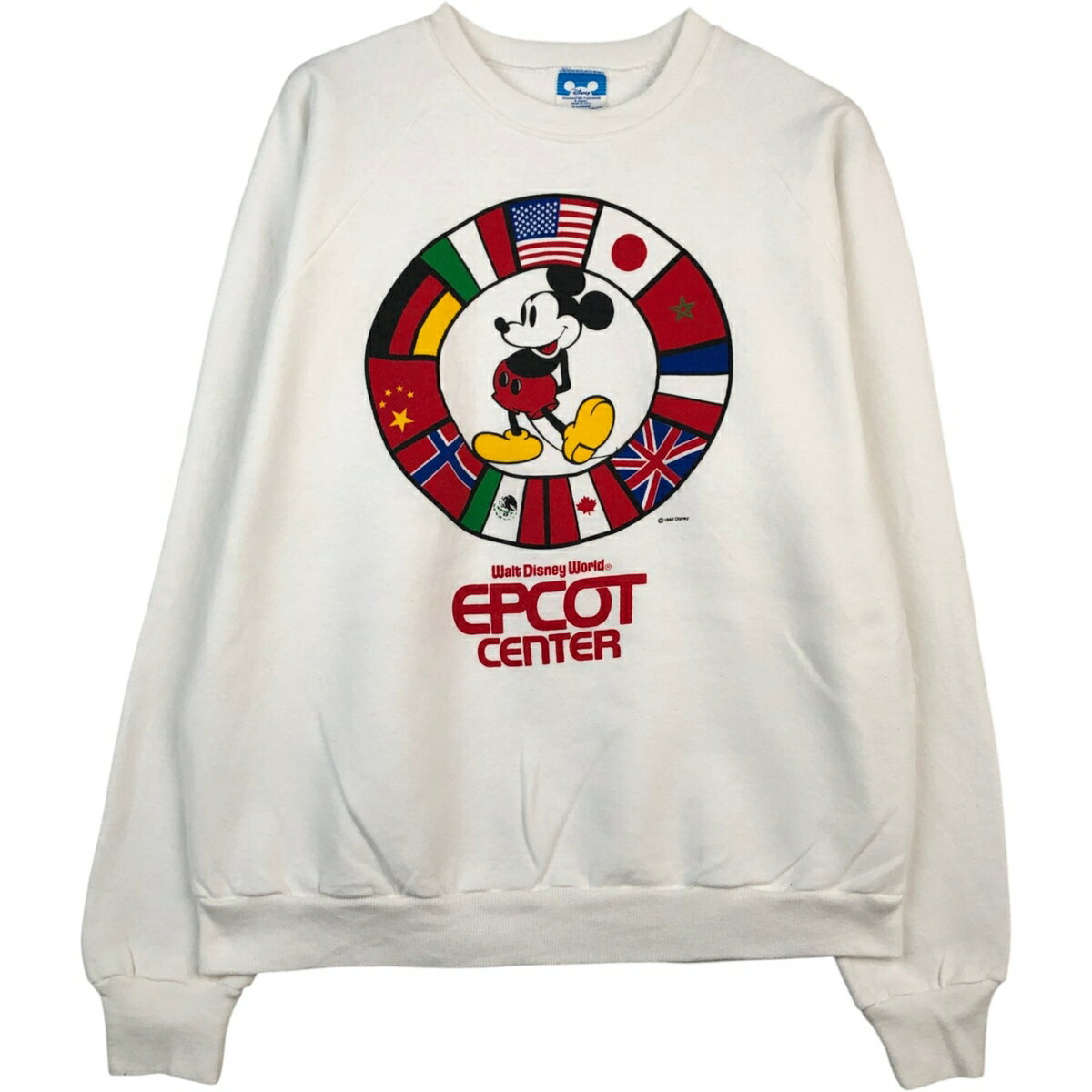 樂天商城 - 古着 80'S ディズニー DISNEY MICKEY MOUSE ミッキーマウス キャラクタースウェットシャツ トレーナー USA製 メンズXL相当 ヴィンテージ /eaa624645 【中古】 【260312】 ホワイト系 春夏秋冬