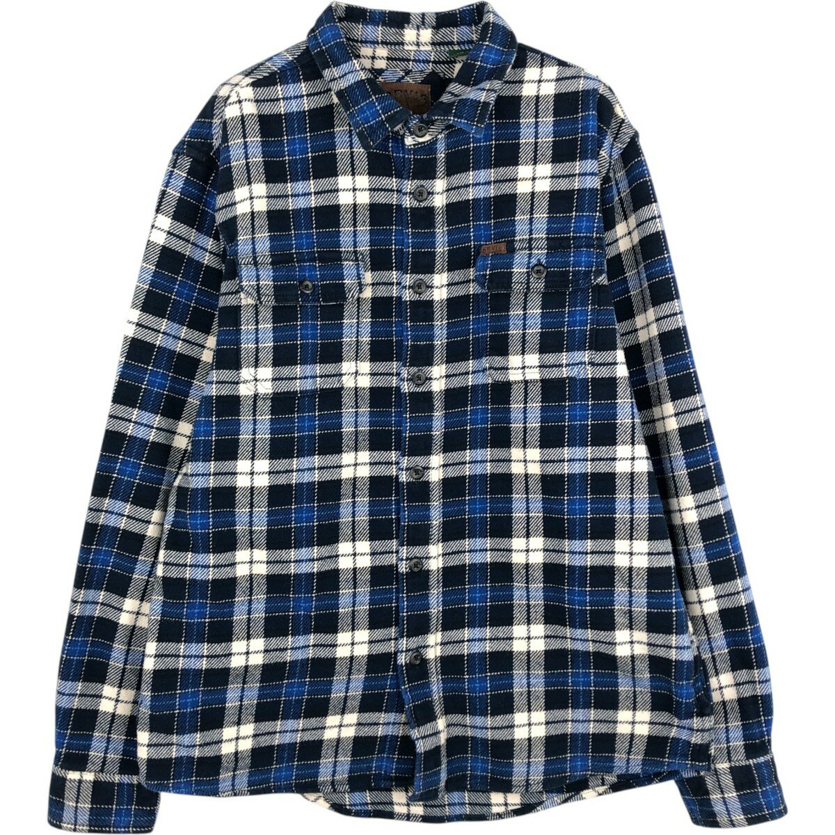 Rakuten - 古着 オービス ORVIS 長袖 フランネルチェックシャツ メンズL相当 /eaa624723 【中古】 【260315】 ネイビー系 春夏秋冬
