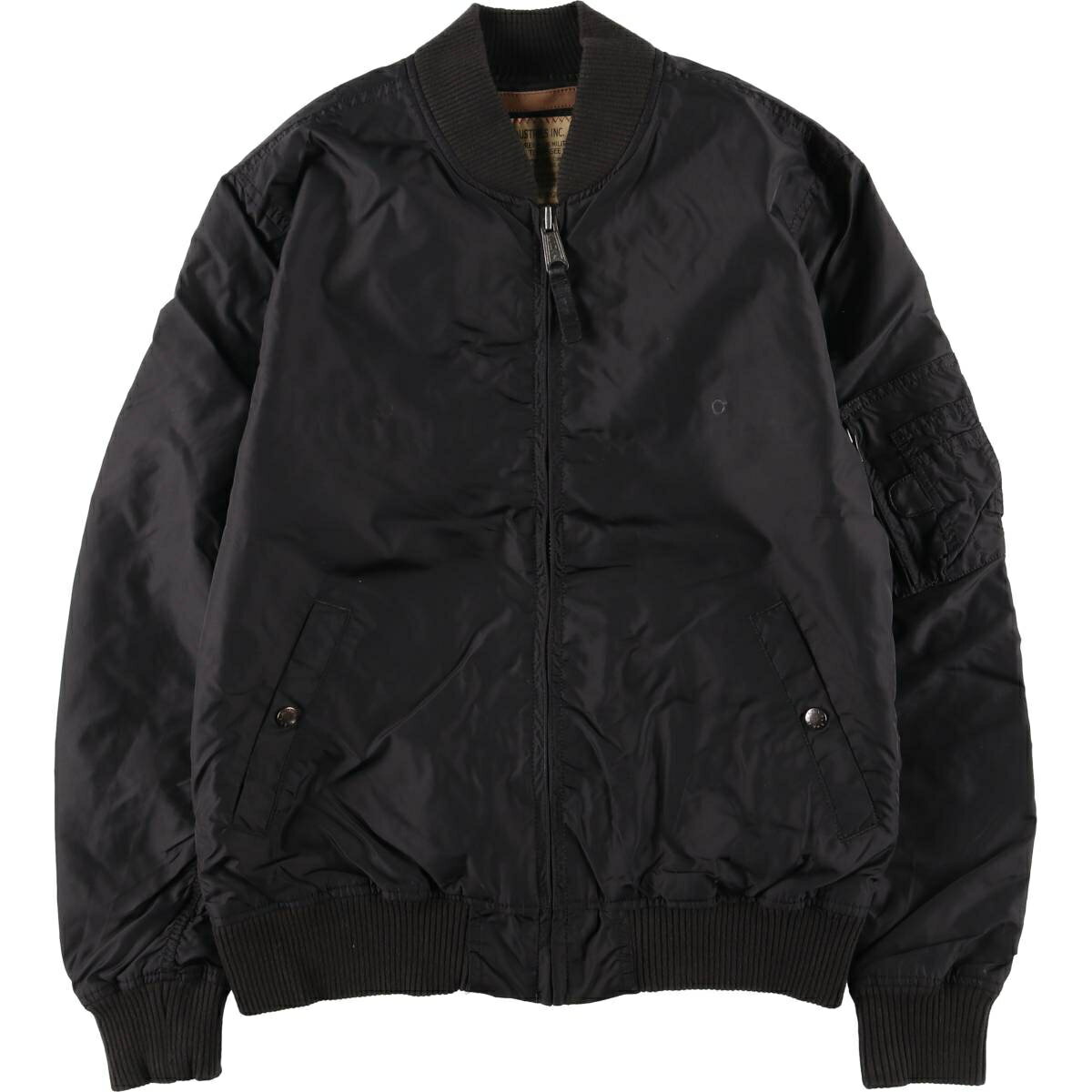 樂天商城 - 古着 民間品 アルファ ALPHA MA-1タイプ ミリタリー フライトジャケット メンズL相当 /eaa624974 【中古】 【260311】 ブラック系 春秋冬