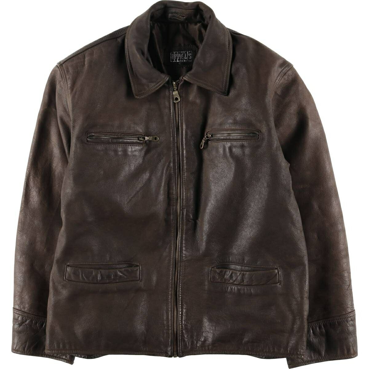 Rakuten - 古着 APPEL'S 中綿入り レザースポーツジャケット メンズL相当 /eaa625096 【中古】 【260315】 ブラウン系 春秋冬