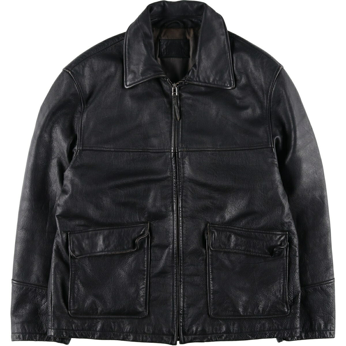 Leather Jacket - 古着 BRICE スイングトップタイプ レザーブルゾン メンズL相当 /eaa625110 【中古】 【260315】 ブラック系 春秋冬
