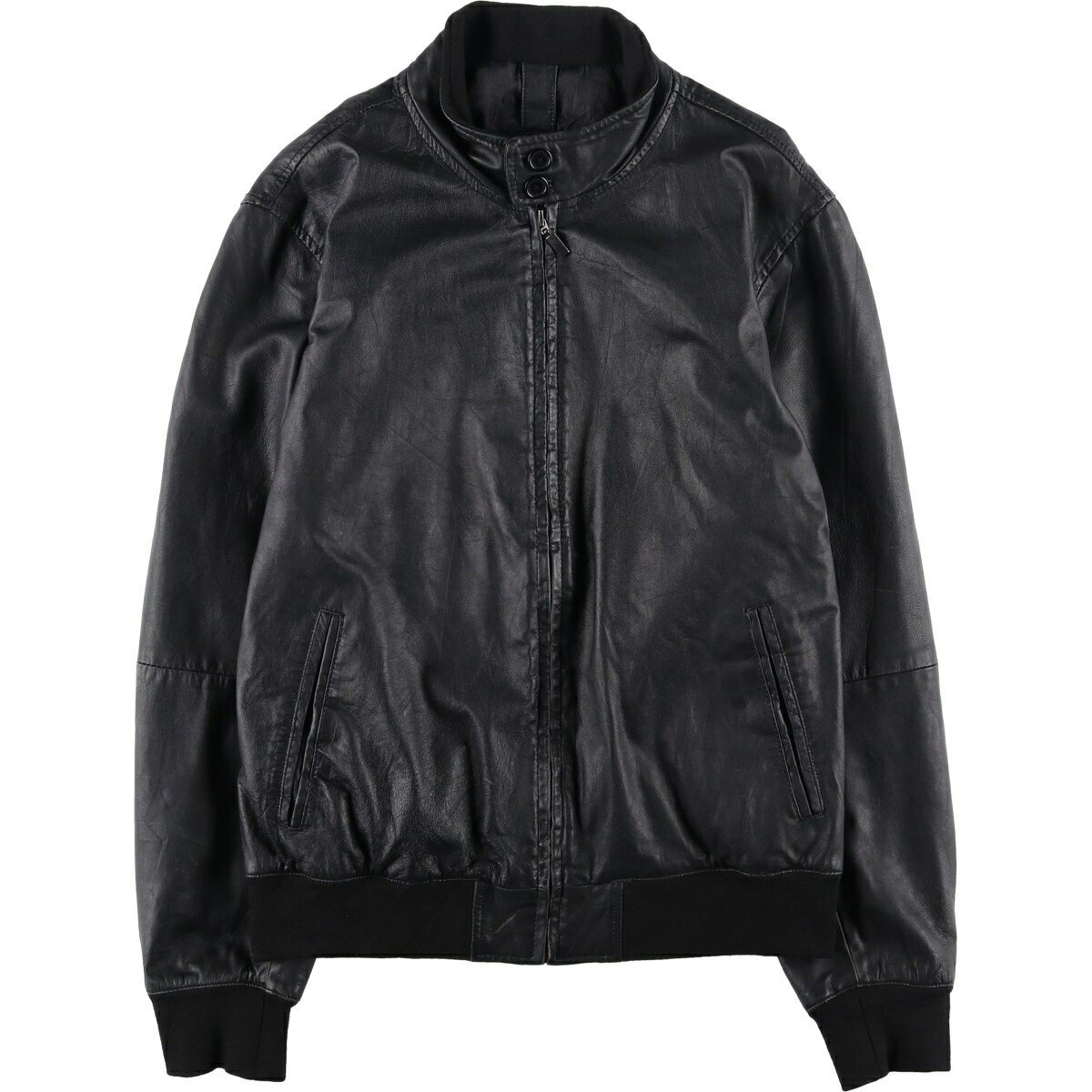 Leather Jacket - 古着 Conbipel レザーブルゾン メンズL相当 /eaa625119 【中古】 【260316】 ブラック系 春秋冬