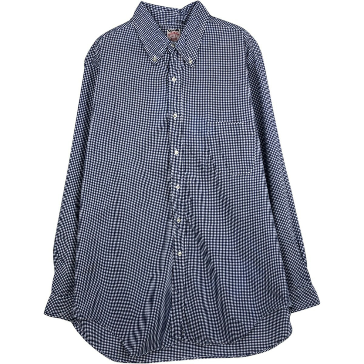 Rakuten - 古着 ブルックスブラザーズ Brooks Brothers Est.1818 ギンガムチェック 長袖 ボタンダウンチェックシャツ USA製 メンズL相当 /eaa625158 【中古】 【260314】 ブルー系 春夏秋冬