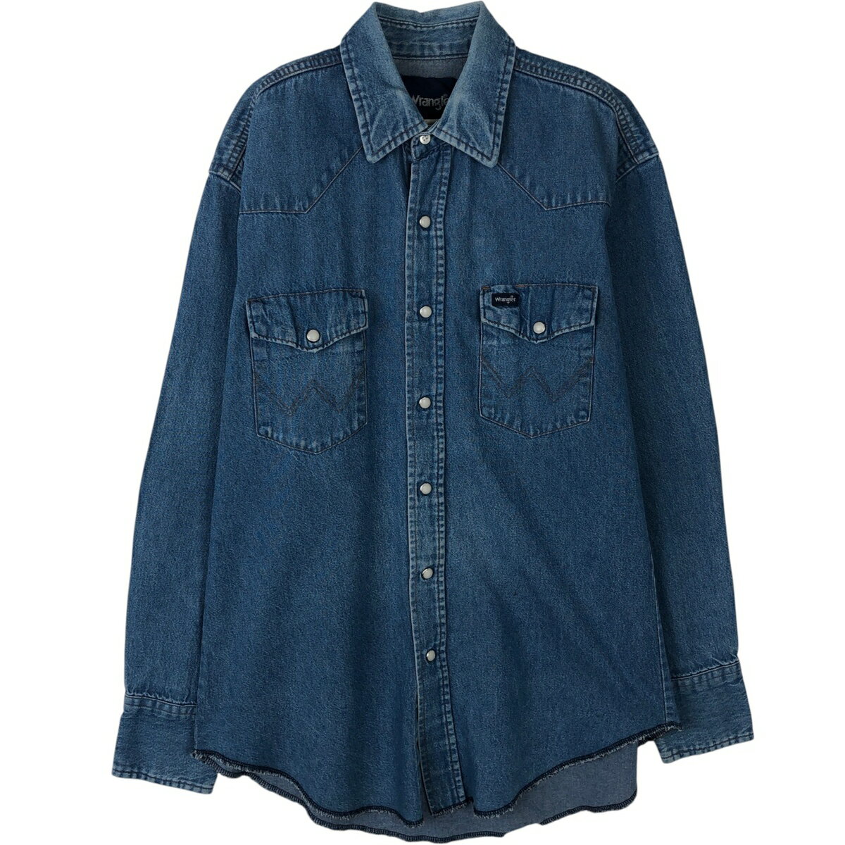 Rakuten - 古着 ラングラー Wrangler 長袖 デニムウエスタンシャツ メンズM相当 /eaa625210 【中古】 【260315】
