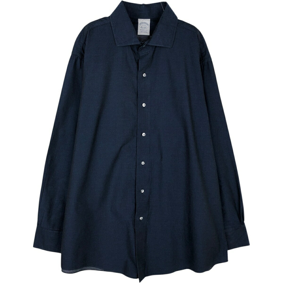 樂天商城 - 古着 ブルックスブラザーズ Brooks Brothers Est.1818 REGENT FIT ドット柄 ワイドカラー 長袖 コットンシャツ メンズXL相当 /eaa625226 【中古】 【260315】 ネイビー系 春夏秋冬