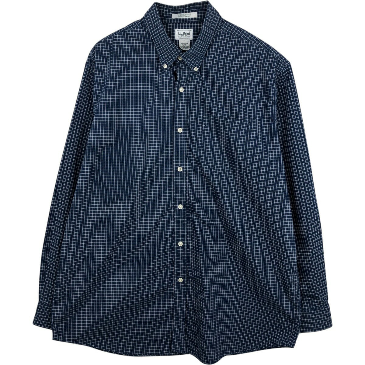 Rakuten - 古着 エルエルビーン L.L.Bean 長袖 ボタンダウンチェックシャツ メンズXL相当 /eaa625234 【中古】 【260321】 ネイビー系 春夏秋冬