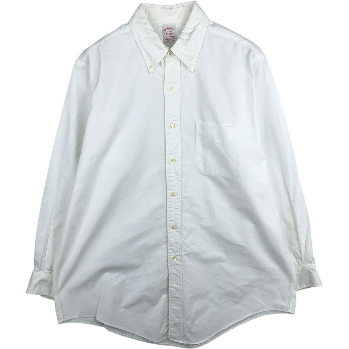 樂天商城 - 古着 ブルックスブラザーズ Brooks Brothers Est.1818 長袖 ボタンダウンシャツ USA製 メンズL相当 /eaa625287 【中古】 【260315】 ホワイト系 春夏秋冬