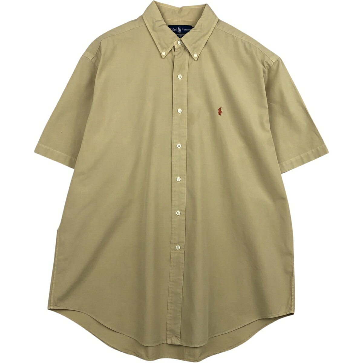 Rakuten - 古着 ラルフローレン Ralph Lauren CLASSIC FIT クラシックフィット 半袖 ボタンダウンシャツ メンズXL相当 /eaa625391 【中古】 【260329】 ベージュ系 春夏