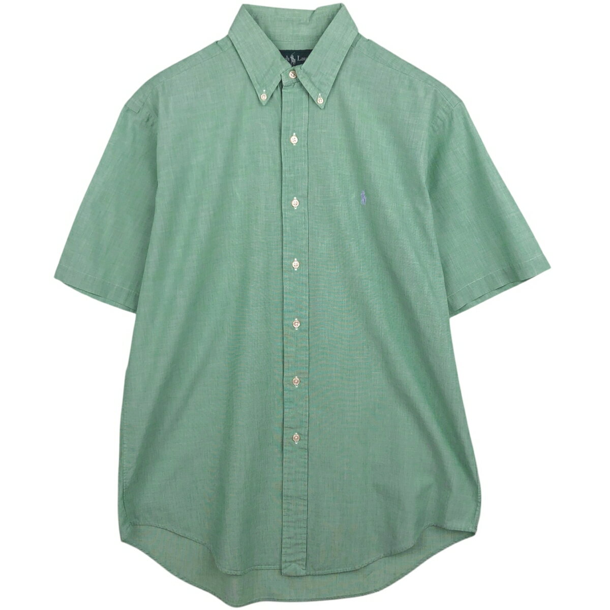 Rakuten - 古着 ラルフローレン Ralph Lauren CLASSIC FIT クラシックフィット 半袖 ボタンダウンシャツ メンズM相当 /eaa625392 【中古】 【260326】 グリーン系 春夏