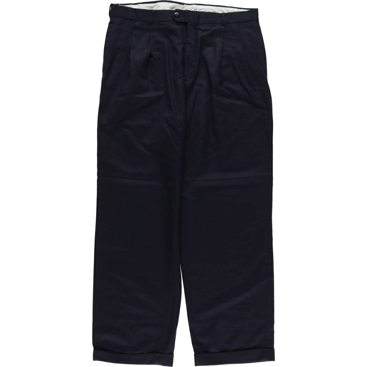Rakuten - 古着 ツータック ウールパンツ スラックス USA製 メンズw35相当 /eaa625419 【中古】 【260322】 ネイビー系 春夏秋冬