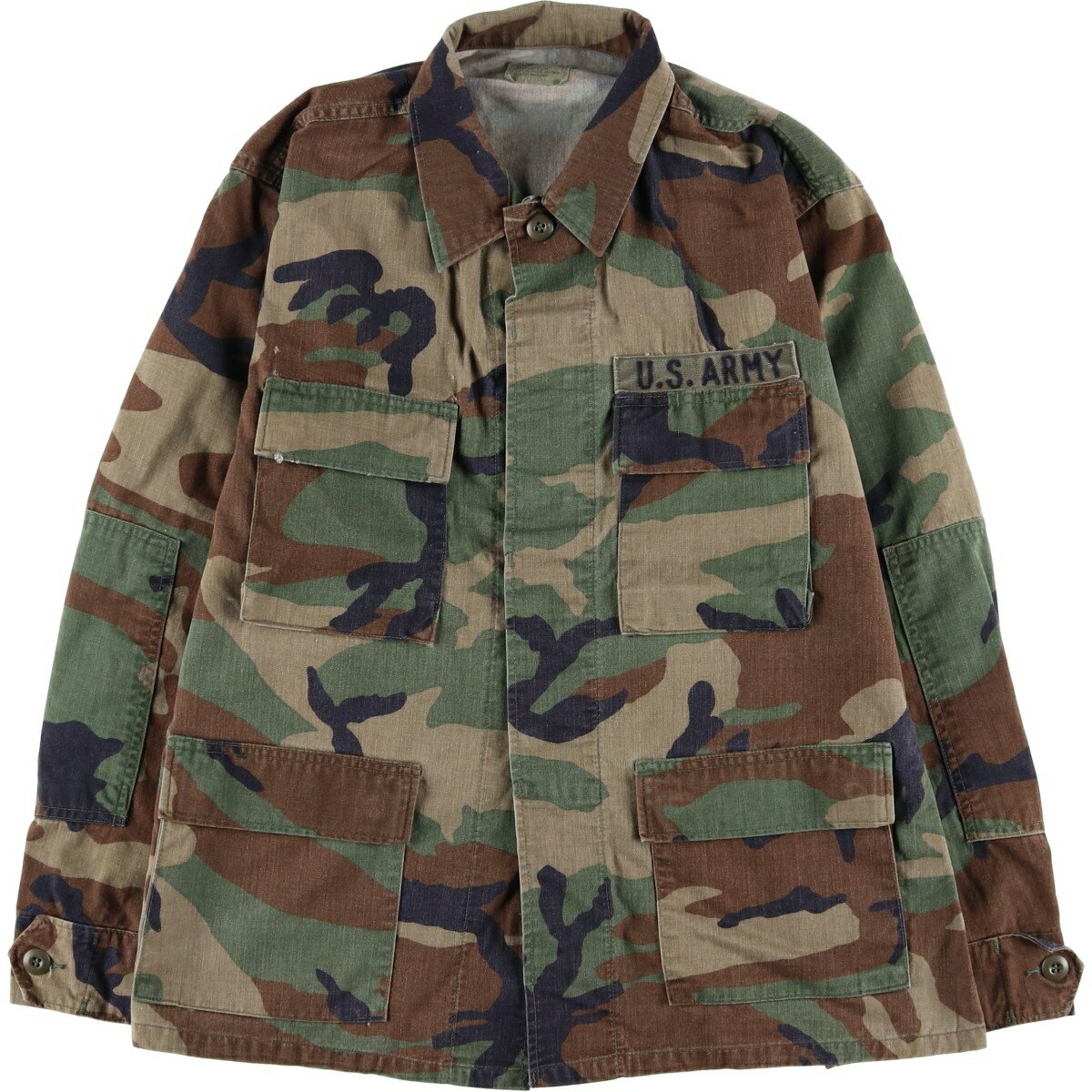 樂天商城 - 古着 90'S 米軍実品 迷彩柄 ウッドランドカモ B.D.U ミリタリージャケット USA製 MEDIUM-SHORT メンズM相当 ヴィンテージ /eaa625493 【中古】 【260315】 カーキ系 春秋冬