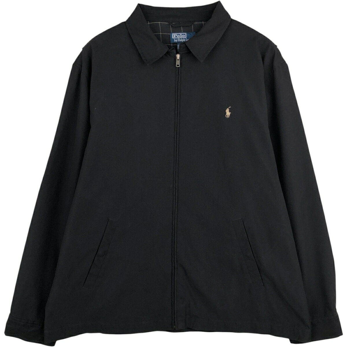 樂天商城 - 古着 ラルフローレン Ralph Lauren POLO by Ralph Lauren スイングトップ スポーツジャケット メンズXL相当 /eaa625570 【中古】 【260319】 ブラック系 春秋冬