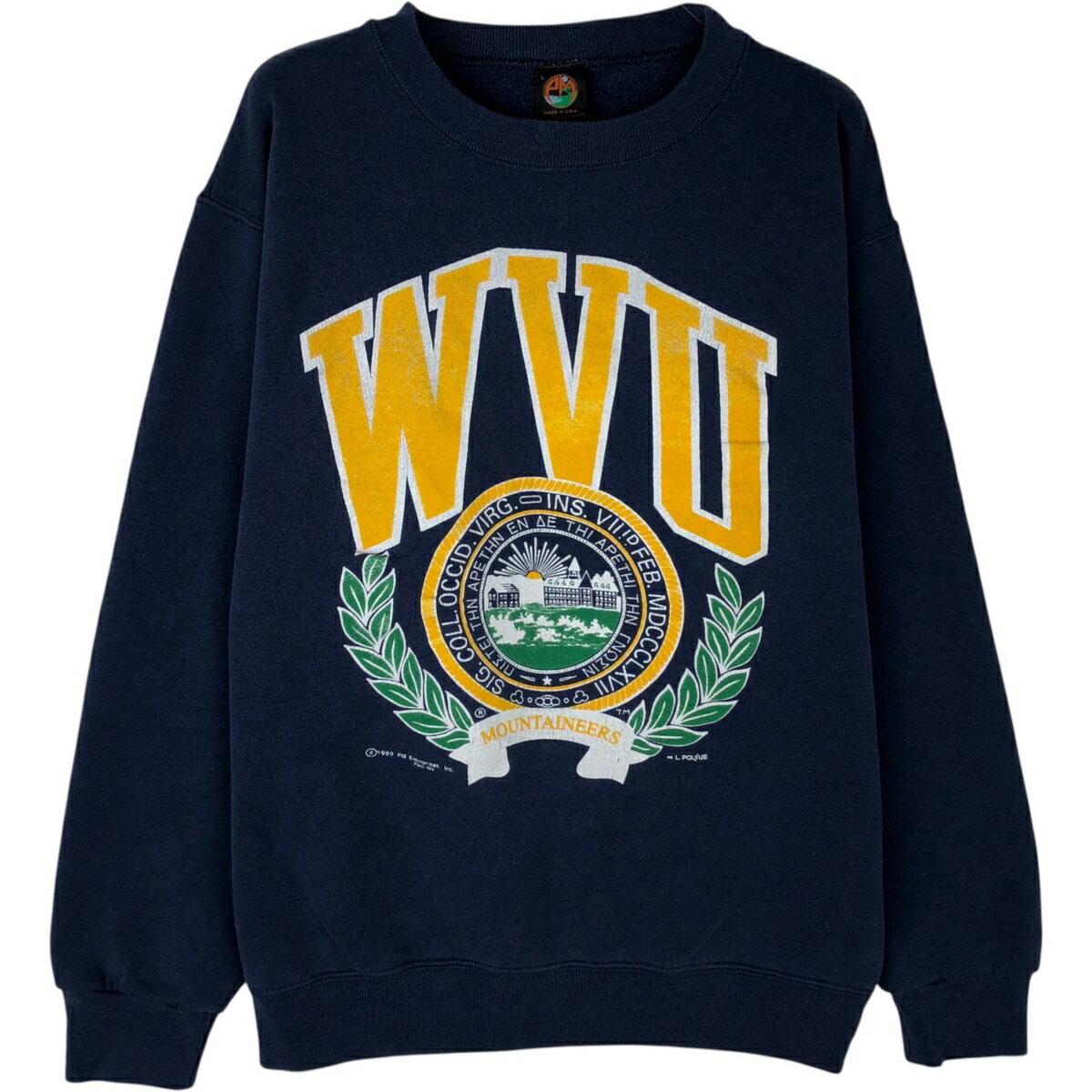 Rakuten - 古着 80'S EM カレッジスウェットシャツ トレーナー USA製 メンズL相当 ヴィンテージ /eaa625600 【中古】 【260315】 ネイビー系 春夏秋冬