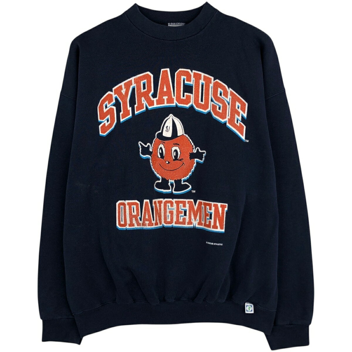 樂天商城 - 古着 90'S ディスカスアスレチック DISCUS ATHELETIC カレッジスウェットシャツ トレーナー USA製 メンズXL相当 ヴィンテージ /eaa625647 【中古】 【260316】 ネイビー系 春夏秋冬