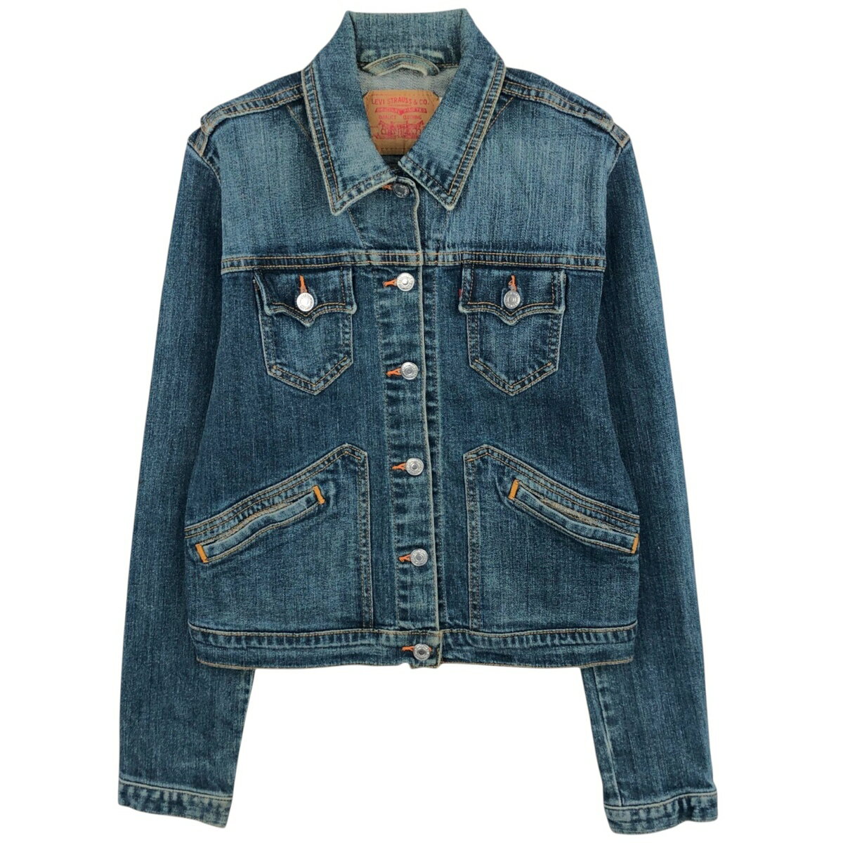 古着 リーバイス Levi's デニムジャケット Gジャン レディースL相当 /eaa625757 【中古】 【260320】 【Elulu/エルル】 ブルー系 春秋冬