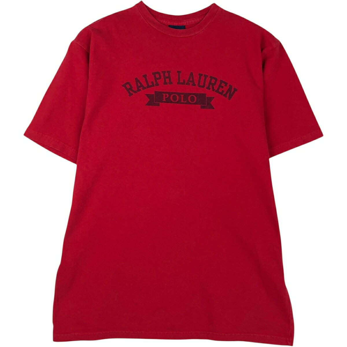 乐天商城 - 古着 ラルフローレン Ralph Lauren POLO by Ralph Lauren 半袖 プリントTシャツ メンズXL相当 /eaa625902 【中古】 【260316】 レッド系 春夏秋