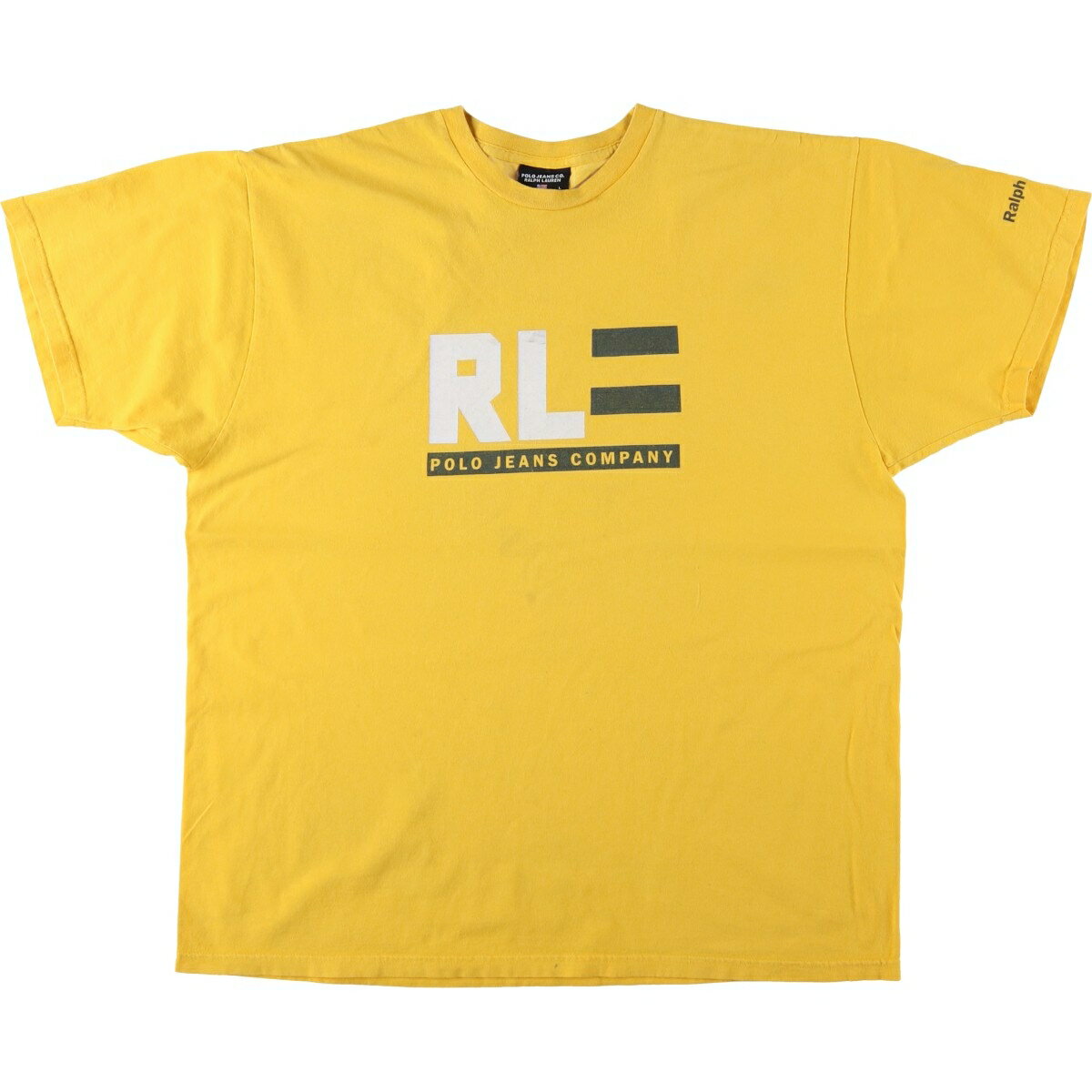 古着 ラルフローレン Ralph Lauren POLO JEANS COMPANY 半袖 ロゴTシャツ メンズL相当 /eaa625927 【中古】 【260316】 イエロー系 春夏秋