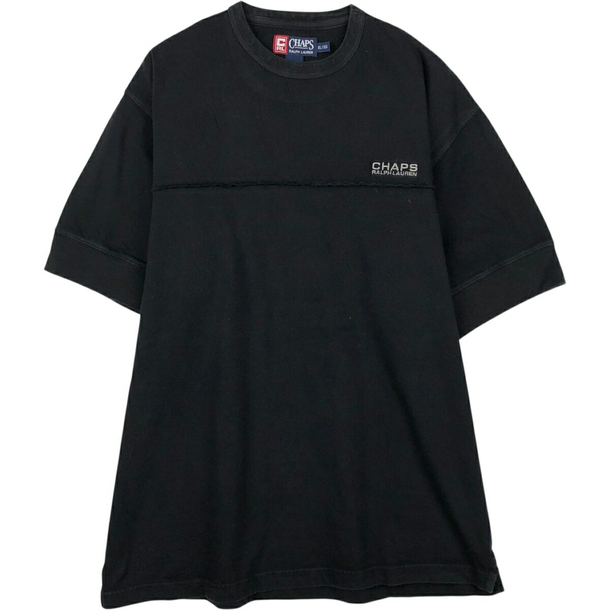 樂天商城 - 古着 ラルフローレン Ralph Lauren CHAPS チャップス 半袖 ロゴTシャツ メンズXL相当 /eaa625929 【中古】 【260316】 ブラック系 春夏秋