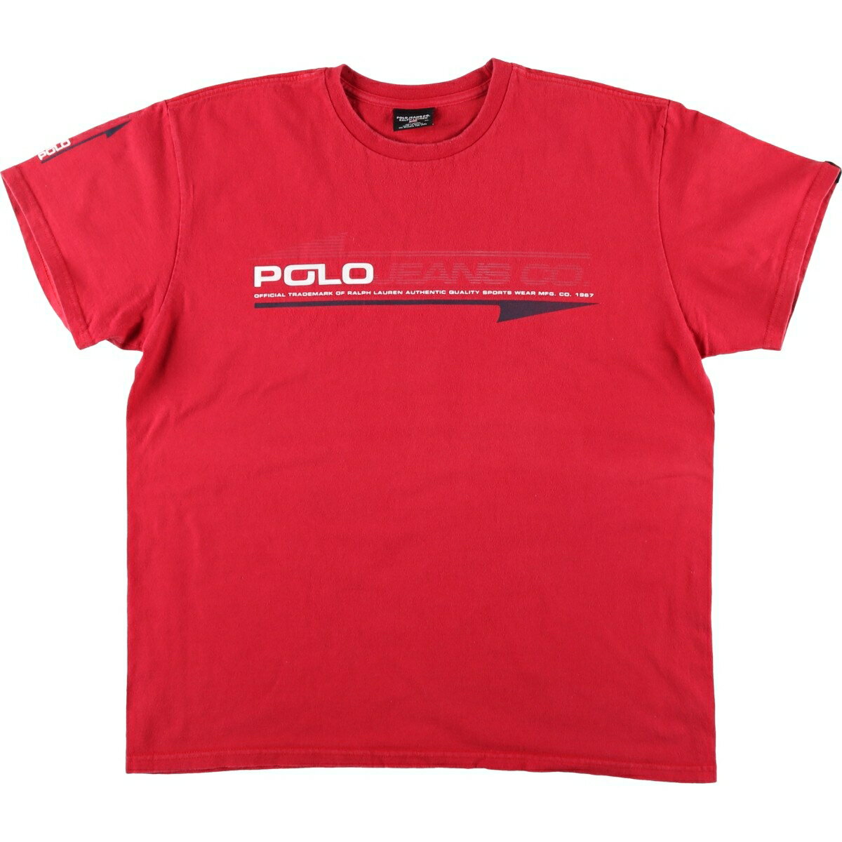 古着 ラルフローレン Ralph Lauren POLO JEANS COMPANY 半袖 ロゴTシャツ メンズXL相当 /eaa625959 【中古】 【260316】 レッド系 春夏秋