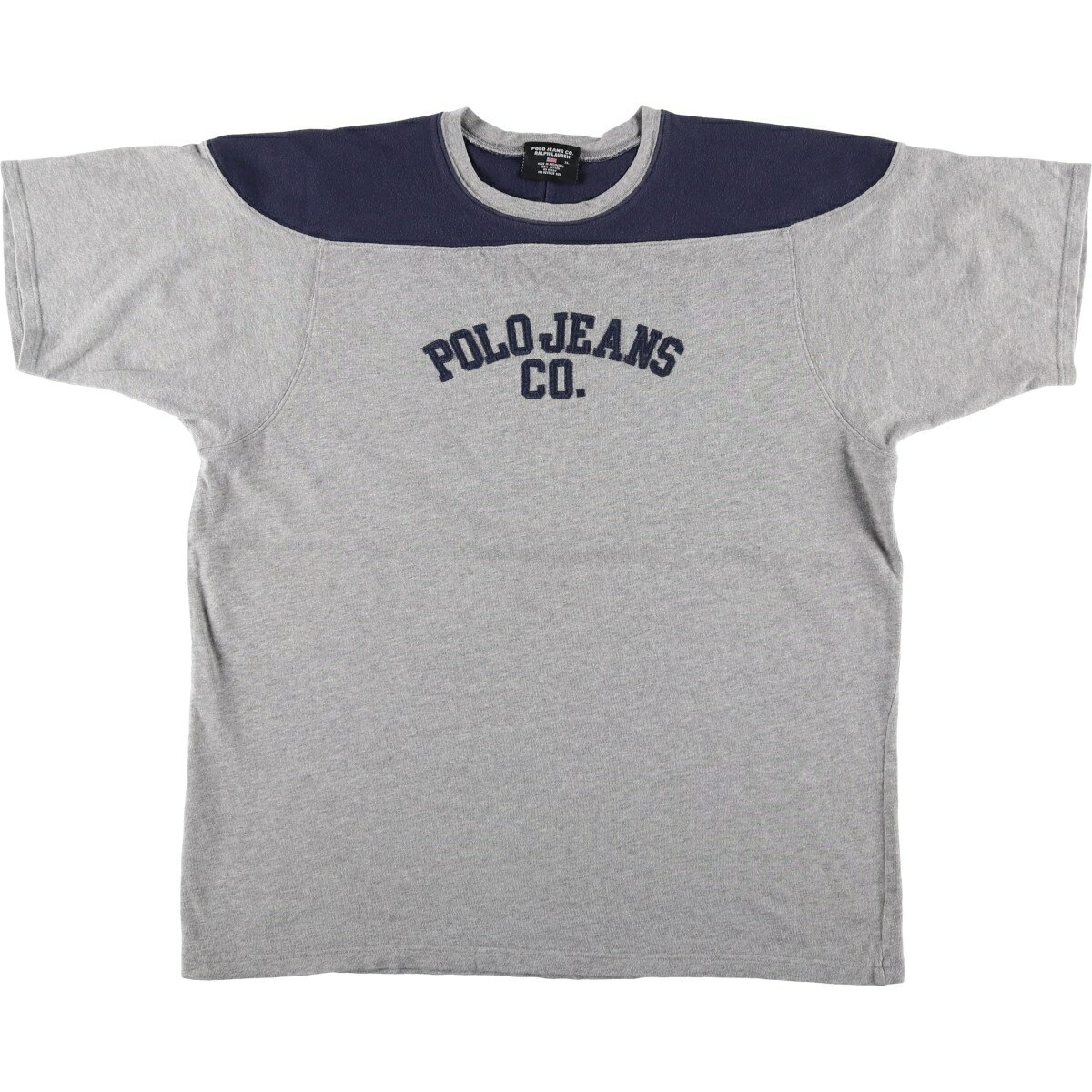 古着 ラルフローレン Ralph Lauren POLO JEANS COMPANY 半袖 ロゴTシャツ メンズXL相当 /eaa625963 【中古】 【260316】 グレー系 春夏秋
