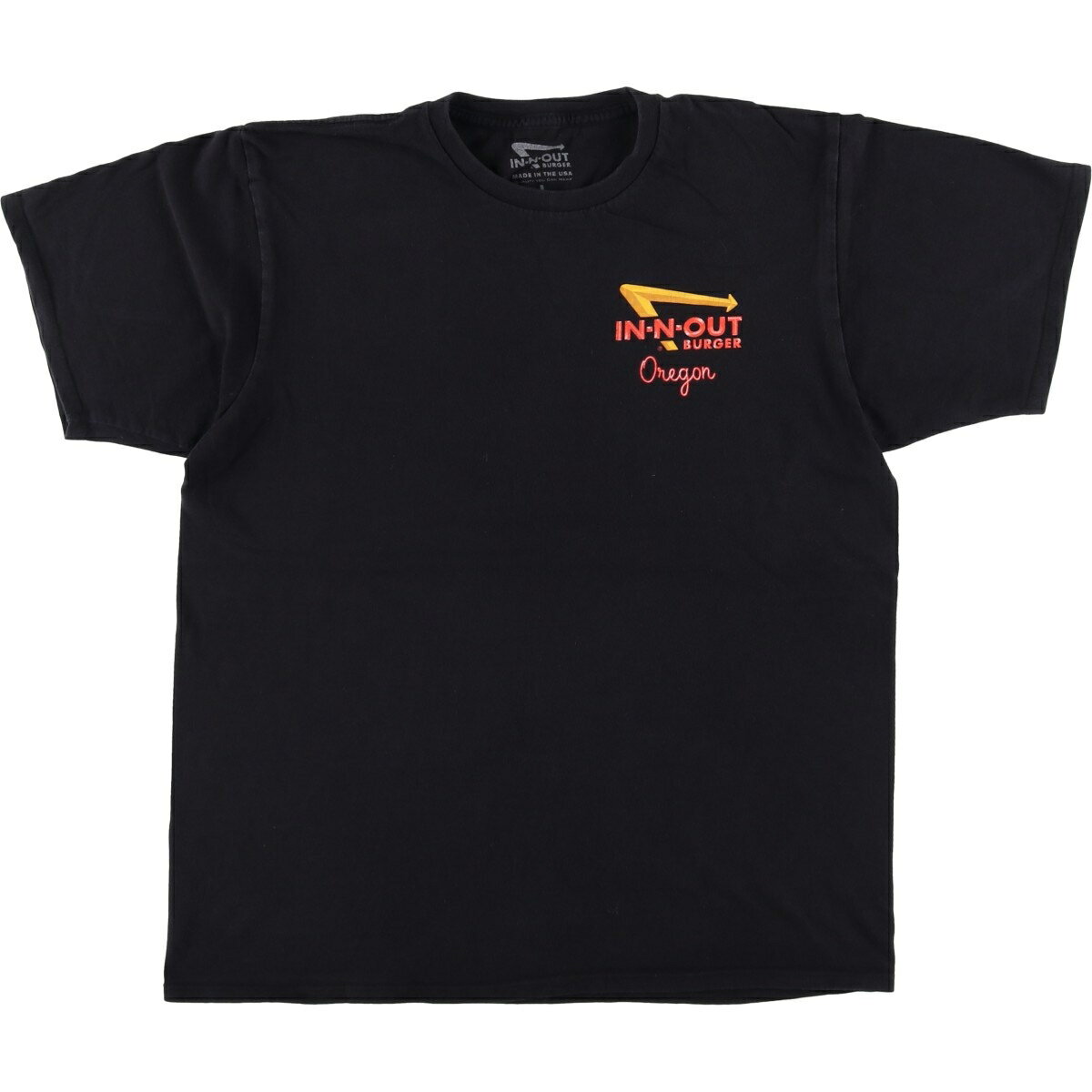 Rakuten - 古着 IN-N-OUT BURGER インアンドアウトバーガー アドバタイジングTシャツ USA製 メンズL相当 /eaa625984 【中古】 【260315】 ブラック系 春夏秋