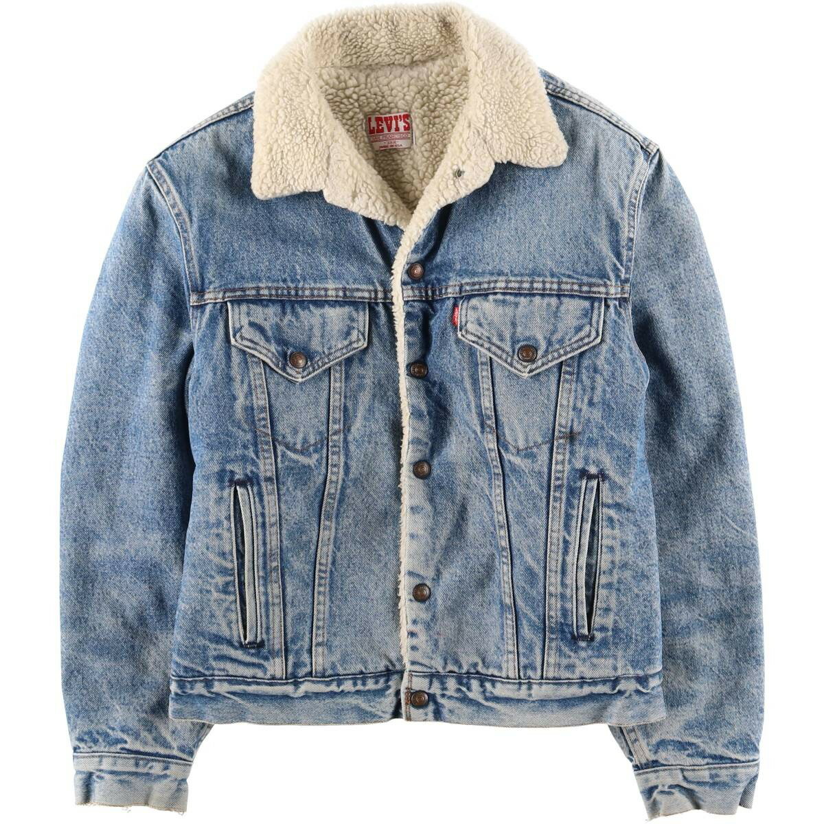 Rakuten - 古着 ~90'S リーバイス Levi's 70608-0216 デニムボアジャケット USA製 メンズM相当 ヴィンテージ /eaa625999 【中古】 【260316】 ブルー系 春秋冬