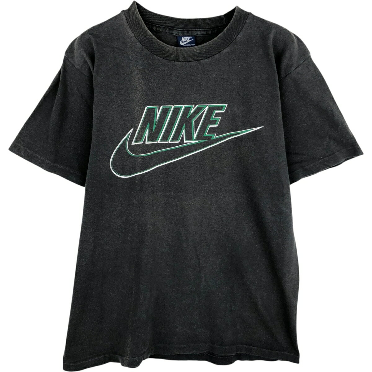 80's NIKE ロングポロシャツ　紺タグ　英国製 激レア‼︎80s紺色タグNIKE ネイビー NIKEスウッシュWhite Mサイズ