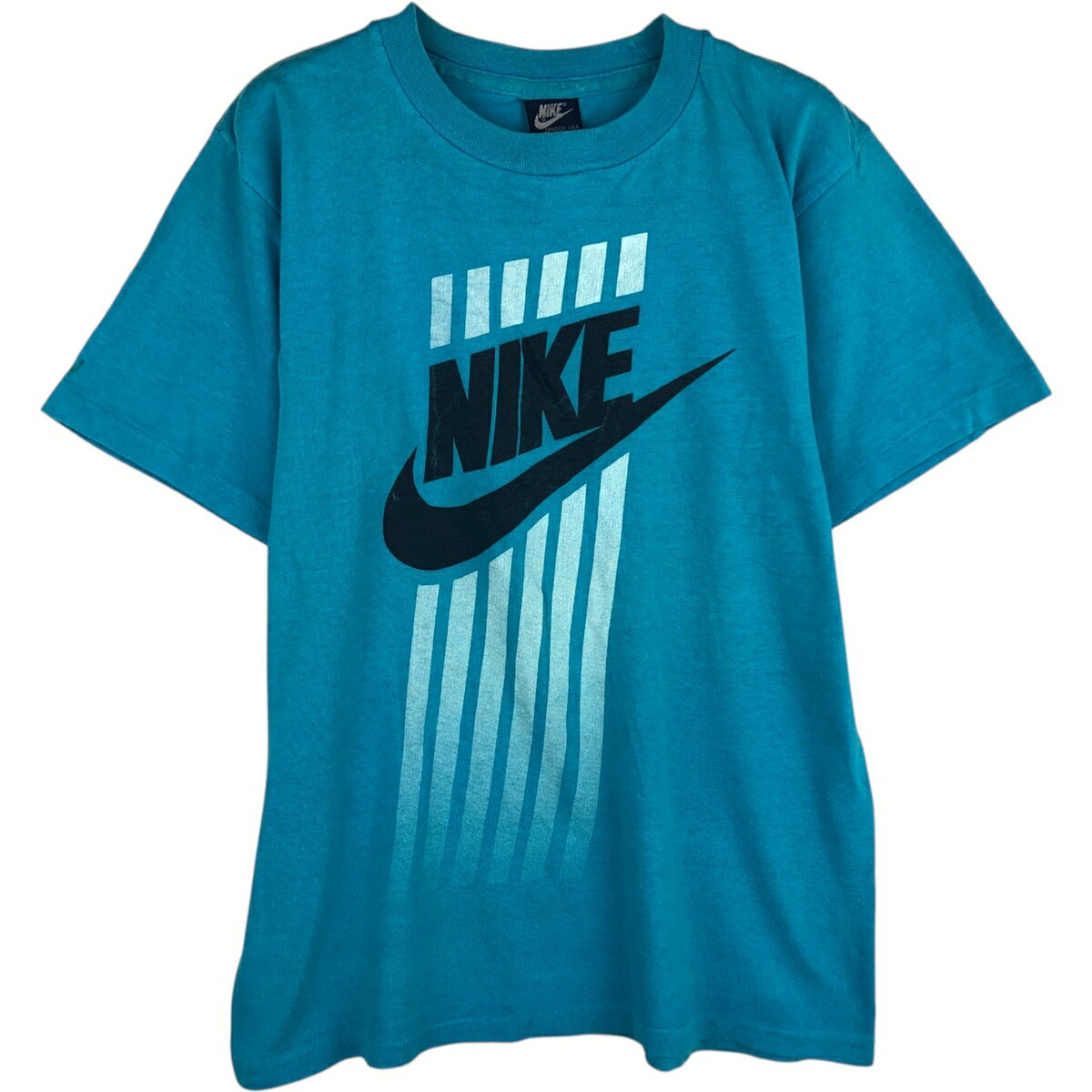 古着 80年代 ナイキ NIKE 紺タグ Vネック クロップド丈 メッシュ ゲームシャツ メンズL相当 /eaa568272 NIKE - 古着 80年代 ナイキ NIKE 紺タグ Vネック クロップド丈