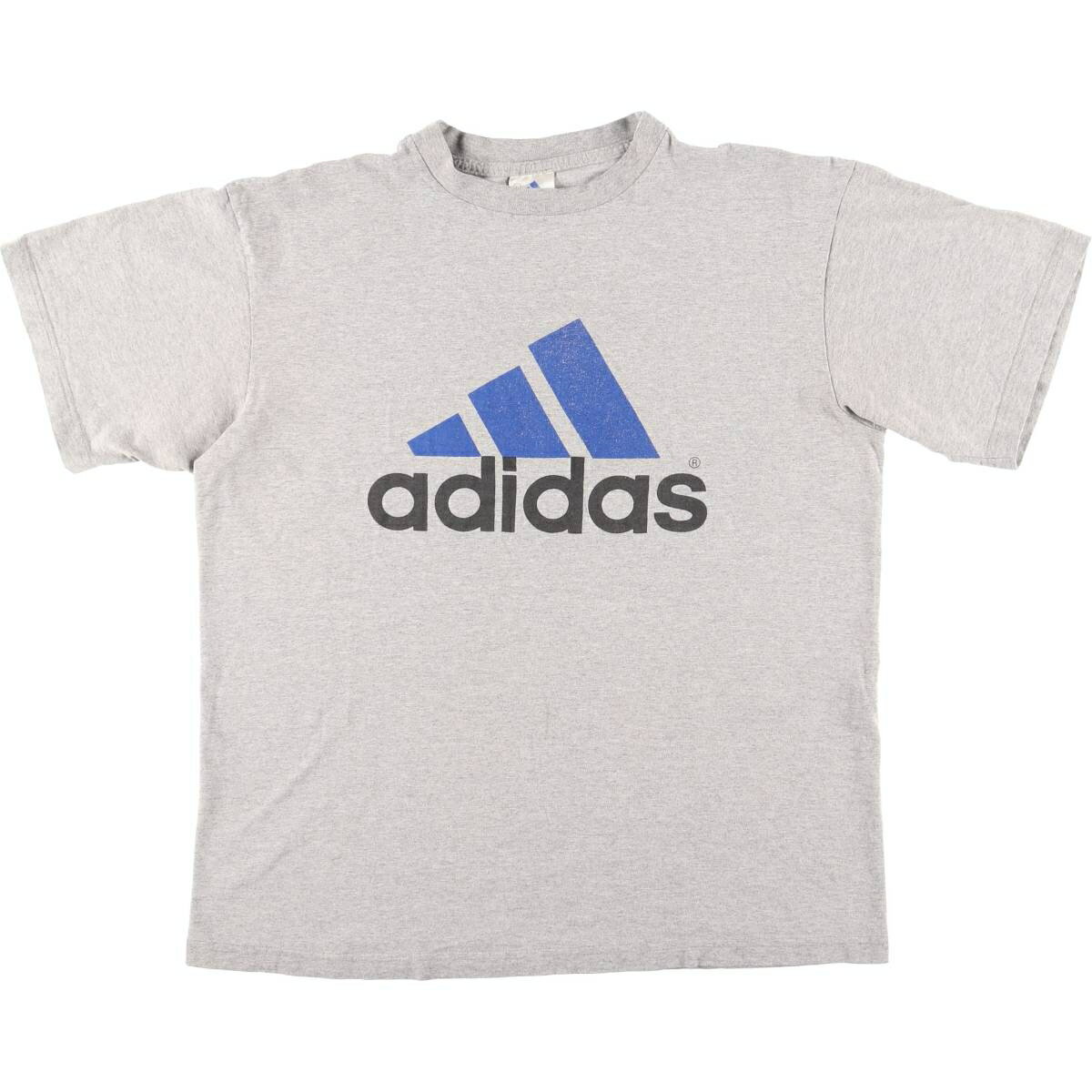Rakuten - 古着 90~00'S アディダス adidas ロゴプリントTシャツ カナダ製 メンズL相当 ヴィンテージ /eaa626144 【中古】 【260315】 グレー系 春夏秋