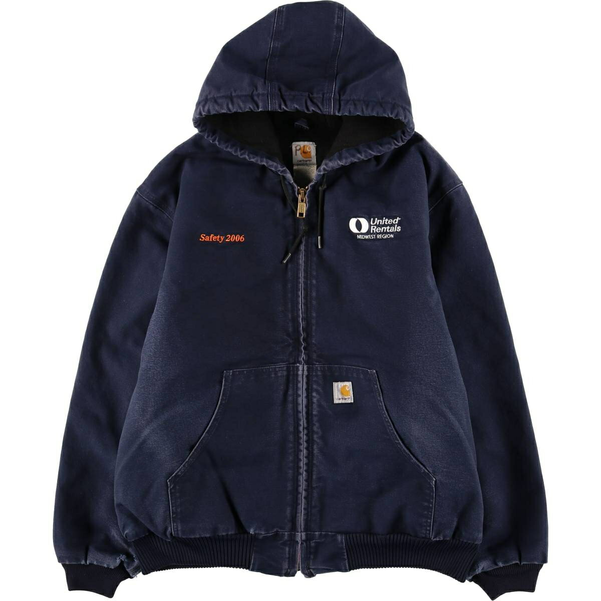 Rakuten - 古着 00'S カーハート Carhartt アクティブジャケット 中綿入り ダックフルジップパーカー メンズXL相当 /eaa626253 【中古】 【260318】 ネイビー系 春秋冬