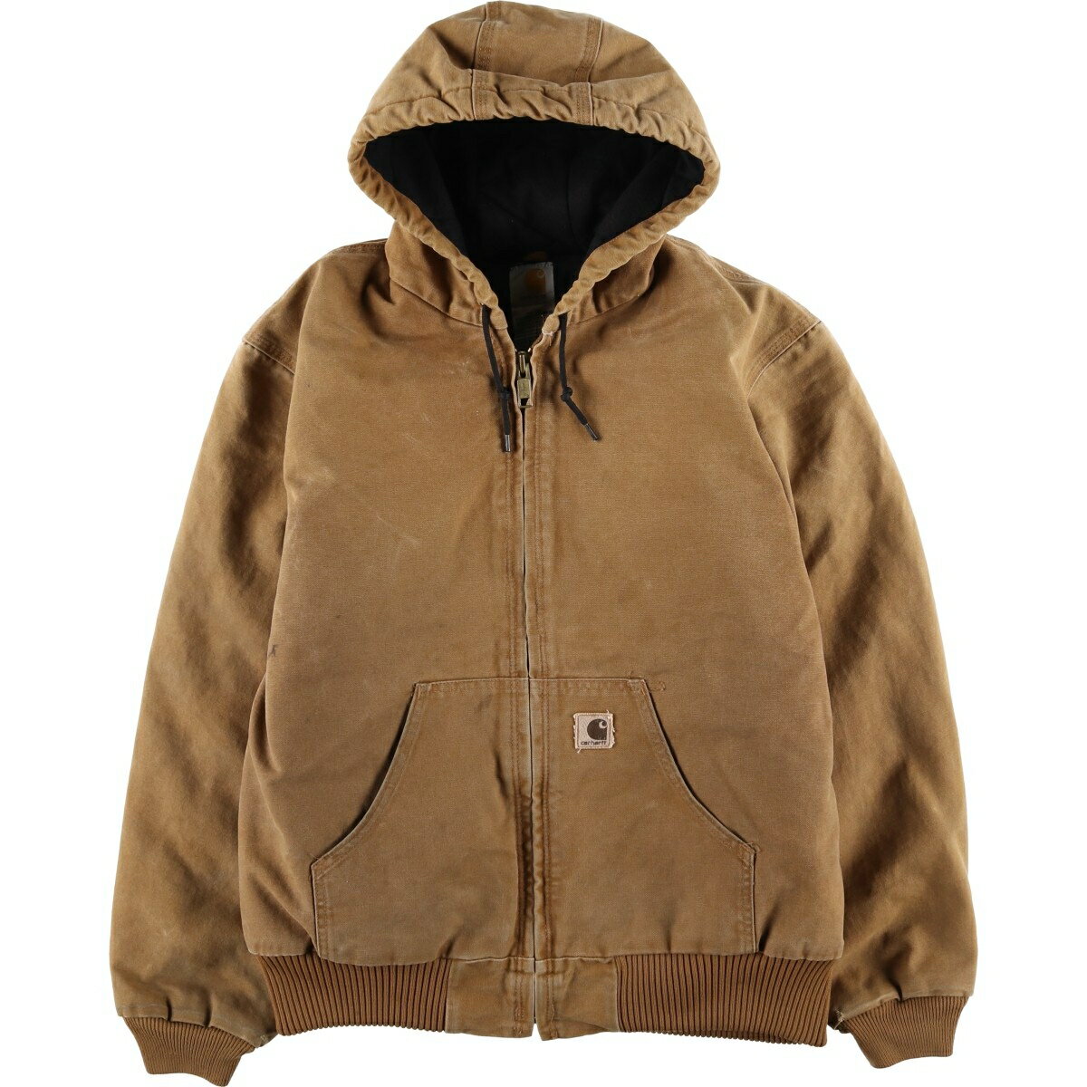 樂天商城 - 古着 カーハート Carhartt アクティブジャケット 中綿入り ダックフルジップパーカー メンズM相当 /eaa626254 【中古】 【260318】 ベージュ系 春秋冬