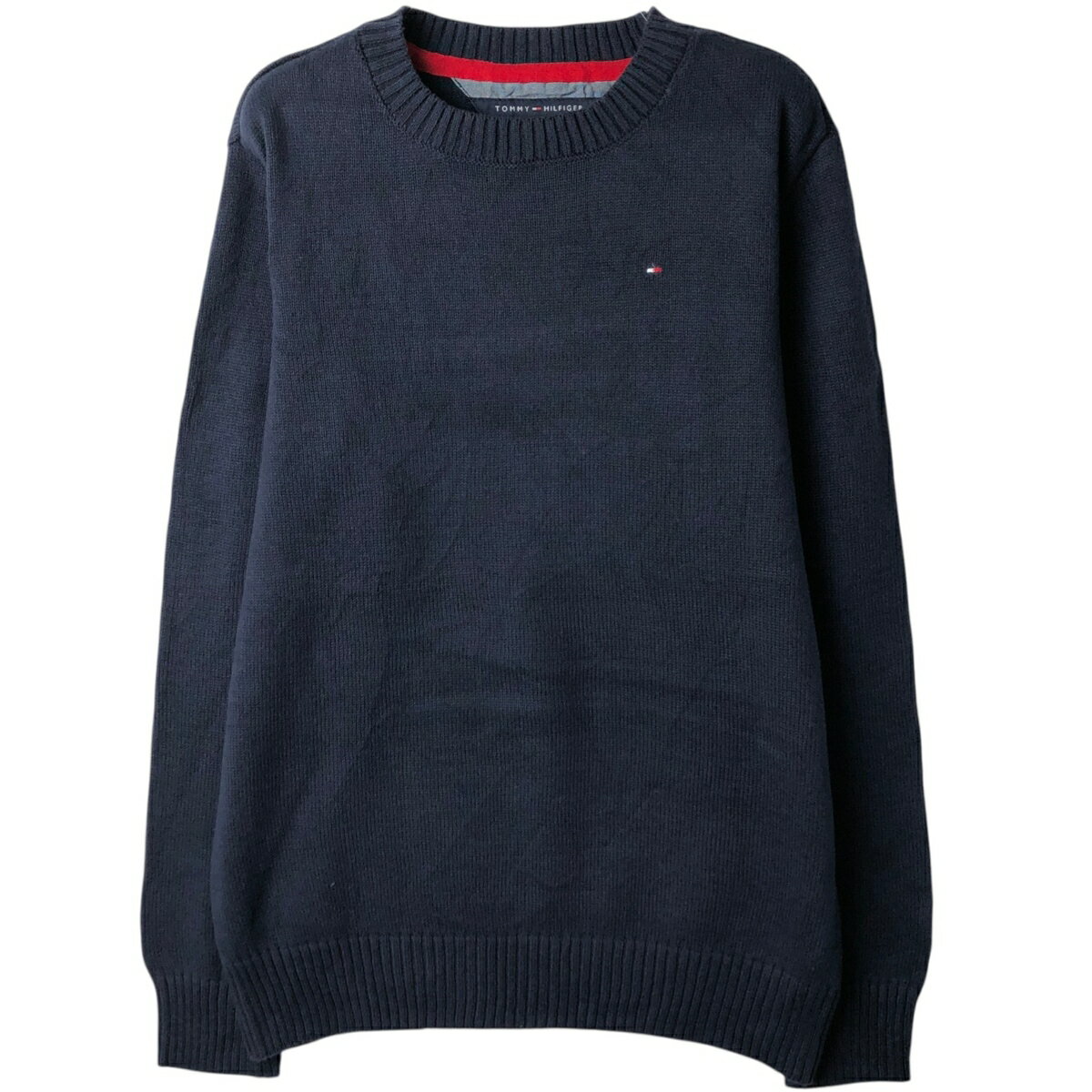 樂天商城 - 古着 トミーヒルフィガー TOMMY HILFIGER コットンニットセーター レディースL相当 /eaa626285 【中古】 【260322】 【Elulu/エルル】 ネイビー系 秋冬
