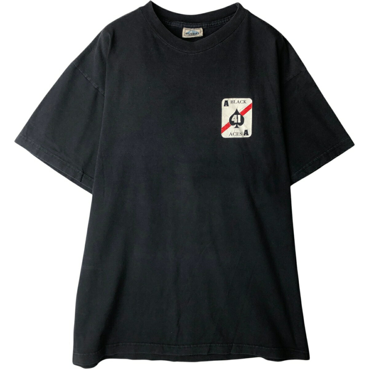 Rakuten - 古着 GLOBAL プリントTシャツ メンズXL相当 /eaa626358 【中古】 【260317】 ブラック系 春夏秋