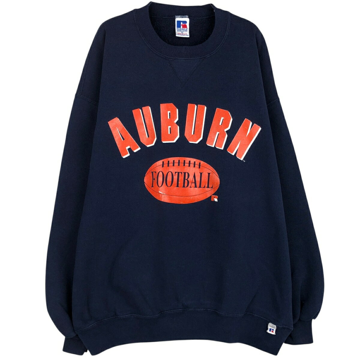 Rakuten - 古着 80~90'S ラッセル Russell カレッジスウェットシャツ トレーナー USA製 メンズXL相当 クルーネック(丸首) ヴィンテージ /eaa626485 【中古】 【260321】 ネイビー系 春夏秋冬